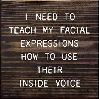 7 x 7 Inch Funny Wood Wall Sign Office Desk Shelf Decor with Quote