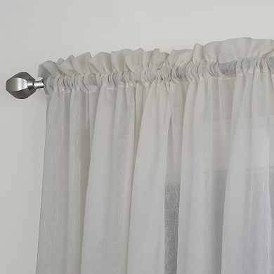 NATCO Crushed Volie Sheer Rod Pocketed Single Window Curtain Panel