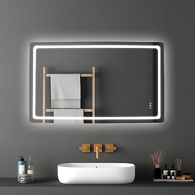 Adjustable LED Bathroom Vanity Mirror 36 x 60-Inch with Anti-Fog and Memory Function