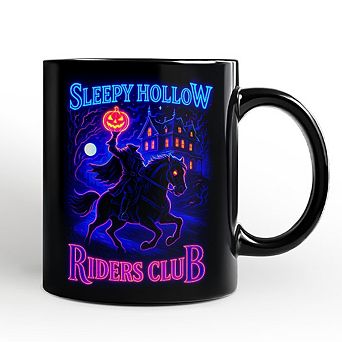 Sleepy Hollow Headless Horseman Mug, Neon Effect Halloween Gift