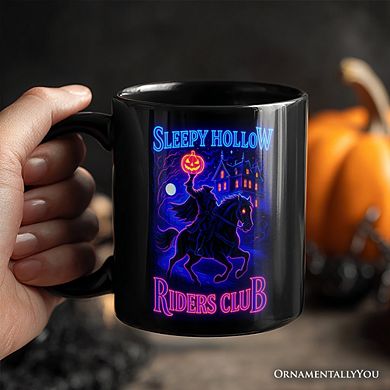 Sleepy Hollow Headless Horseman Mug, Neon Effect Halloween Gift