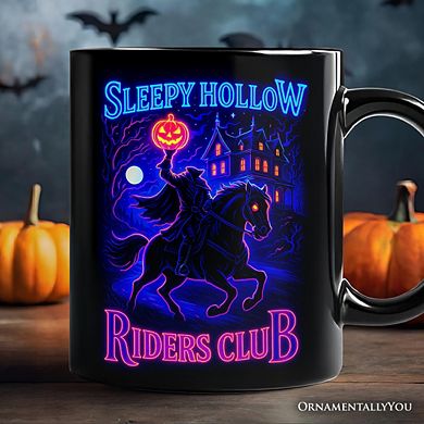 Sleepy Hollow Headless Horseman Mug, Neon Effect Halloween Gift