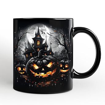 Pumpkin Halloween Mug, Spooky Horror Gift