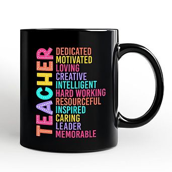 Colorful Teacher Acronym Mug, Motivational Gift for Educators