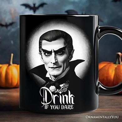 Dracula Spooky Portrait Mug Horror Villain Theme Halloween Gift