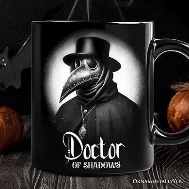 Plague Doctor Spooky Portrait Mug Horror Villain Theme Halloween Gift