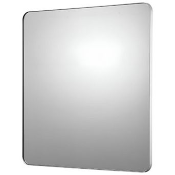 36 x 36-inch Wall Mirror Square Design with Silver Frame for Bathroom or Hallway