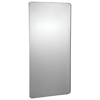 72 x 32 Inch Full Length Rectangular Wall Mirror with Silver Aluminum Frame for Bedroom or Hallway