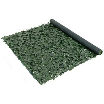 Artificial Ivy Privacy Fence Panel 59 x 98 in Lifelike Silk Leaves for Outdoor Spaces - Green