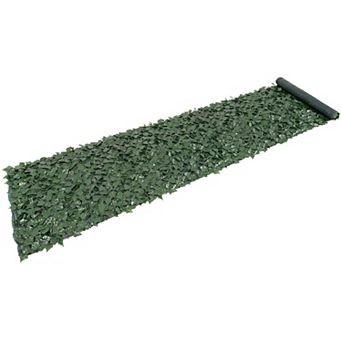 Artificial Ivy Fence Panel 39 x 198 in Lifelike Silk Leaves for Privacy and Decor - Green