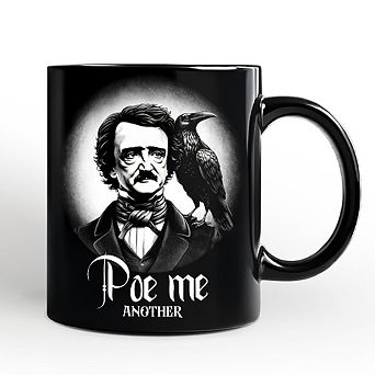 Edgar Allan Poe Spooky Portrait Mug Horror Villain Theme Halloween Gift