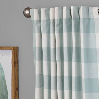 NATCO Broden Room Darkening Checkered Single Window Curtain Panel