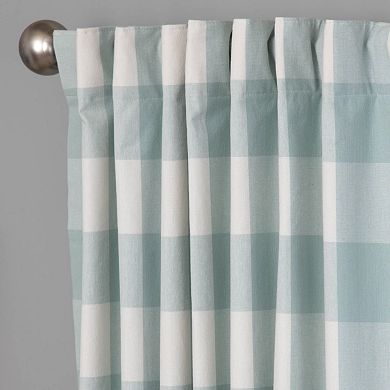 NATCO Broden Room Darkening Checkered Single Window Curtain Panel