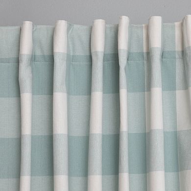 NATCO Broden Room Darkening Checkered Single Window Curtain Panel