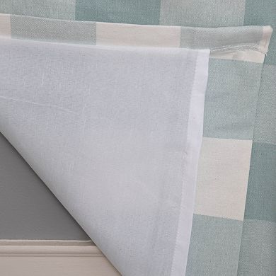 NATCO Broden Room Darkening Checkered Single Window Curtain Panel