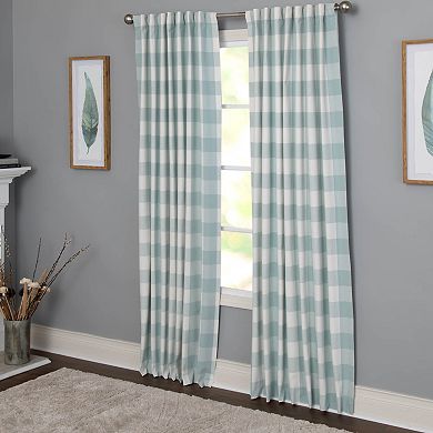 NATCO Broden Room Darkening Checkered Single Window Curtain Panel