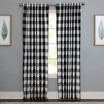 NATCO Broden Room Darkening Checkered Single Window Curtain Panel