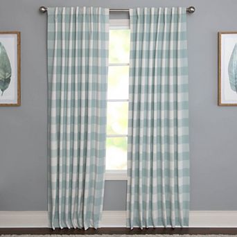 NATCO Broden Room Darkening Checkered Single Window Curtain Panel