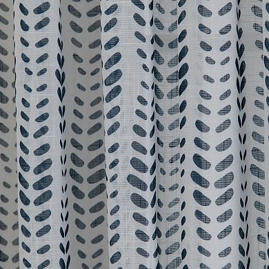 NATCO Light-Filtering Printed Vine Rod Pocketed Single Window Curtain Panel