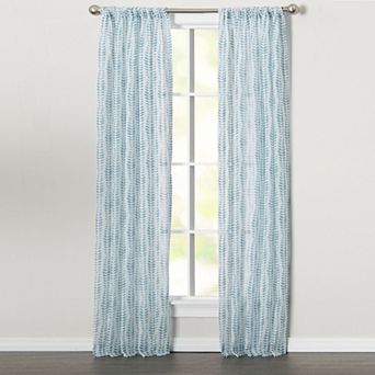 NATCO Light-Filtering Printed Vine Rod Pocketed Single Window Curtain Panel