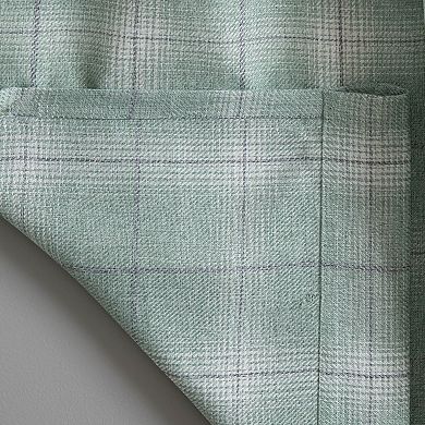 NATCO Light-Filtering Plaid Rod Pocketed Single Window Curtain Panel