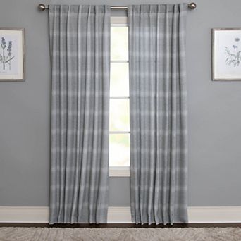 NATCO Light-Filtering Plaid Rod Pocketed Single Window Curtain Panel