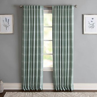 NATCO Light-Filtering Plaid Rod Pocketed Single Window Curtain Panel