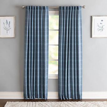 NATCO Light-Filtering Plaid Rod Pocketed Single Window Curtain Panel