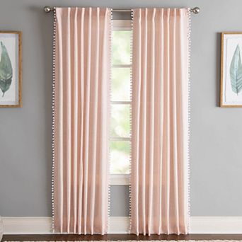 NATCO Light-Filtering Rod Pocketed Single Window Curtain Panel