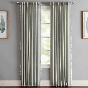 NATCO Light-Filtering Rod Pocketed Single Window Curtain Panel