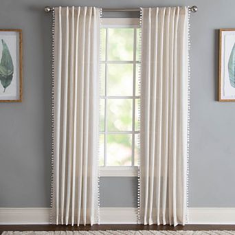 NATCO Light-Filtering Rod Pocketed Single Window Curtain Panel