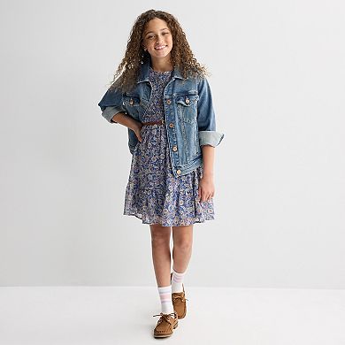Girls 7-16 Speechless Smocked Chiffon Floral Dress