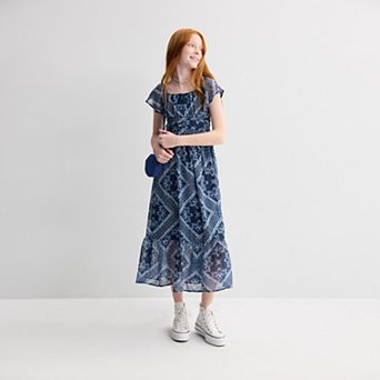 Girls 7-16 Speechless Flutter Sleeve Maxi Dress