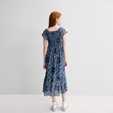 Girls 7-16 Speechless Flutter Sleeve Maxi Dress
