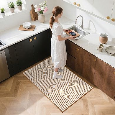 Modern Area Rug Machine Washable Stain Resistant Low Pile Pet Friendly Floor for Living Room