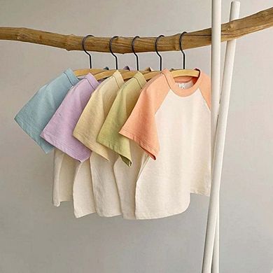 Round Neck Short-Sleeved Top & Shorts Summer Cotton Set