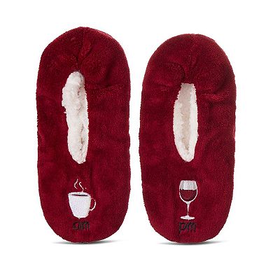 Women's Morning Brew/Night Cap Sherpa Lined Slippers