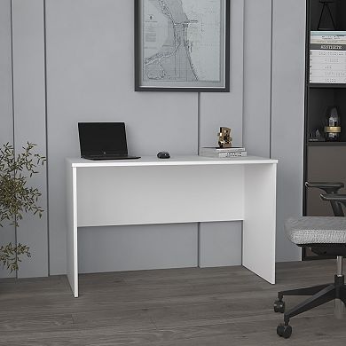 Malibu 47" Wide Study Desk White Modern Simple Computer & Laptop Table Dining Table For Bedroom.
