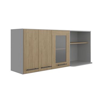 Hasselt Wall Cabinet, Double Door, Glass Cabinet, Rack