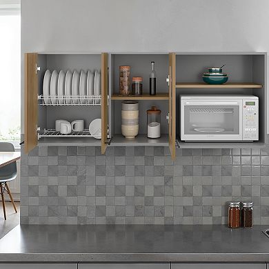 Hasselt Wall Cabinet, Double Door, Glass Cabinet, Rack