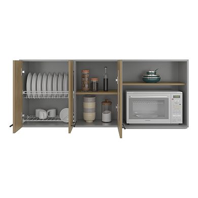 Hasselt Wall Cabinet, Double Door, Glass Cabinet, Rack