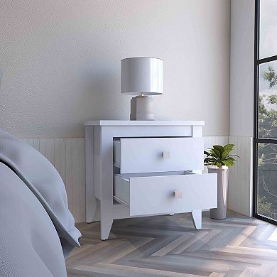 Amara 24" Tall, Two Drawer Nightstand