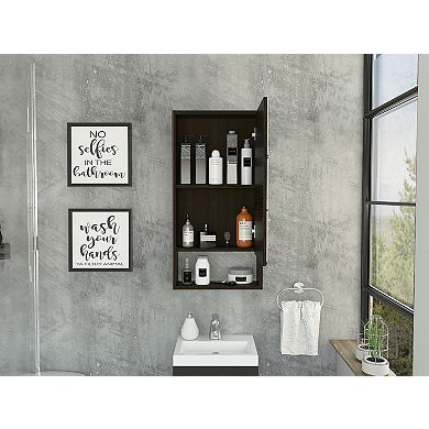 Mariana Medicine Cabinet, One External Shelf, Single Door Mirror Two Internal Shelves