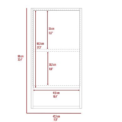 Mariana Medicine Cabinet, One External Shelf, Single Door Mirror Two Internal Shelves