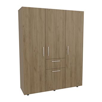 Bariloche 70" High Four- Door, One Drawer Armoire With Three Hanging Rods, Seven Shelves Bedroom.