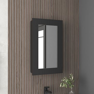 Juno 25.7" H X 15.7" W Narrow Mirror Medicine Cabinet, One Door With Three Shelves