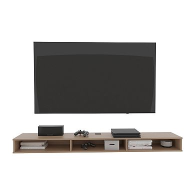 Luft 71" Wide 3-Shelves Floating Tv Stand,Wall Mounted, Media Console Entertainment Center.