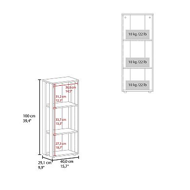 Eco 39" Tall Four-Tier Bookcase, Living Room, Storage Cabinet, Shelves