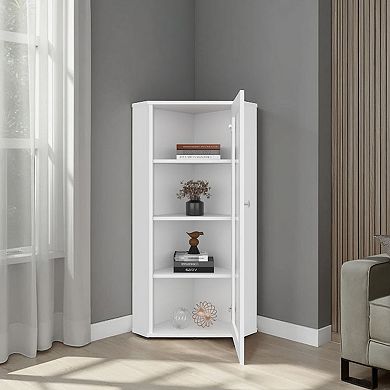 Genova Display Cabinet with Glass Door Storage, Modern Showcase, Multipurpose Storage Unit