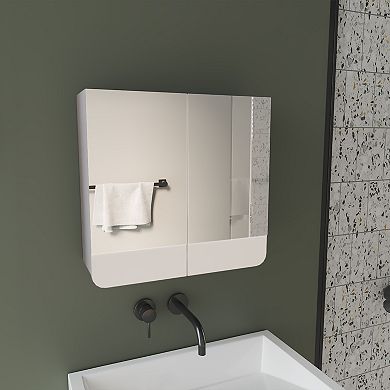 Luv Mirror Medicine Cabinet with Interior Shelves, Modern Bathroom Storage Solution And Organizer